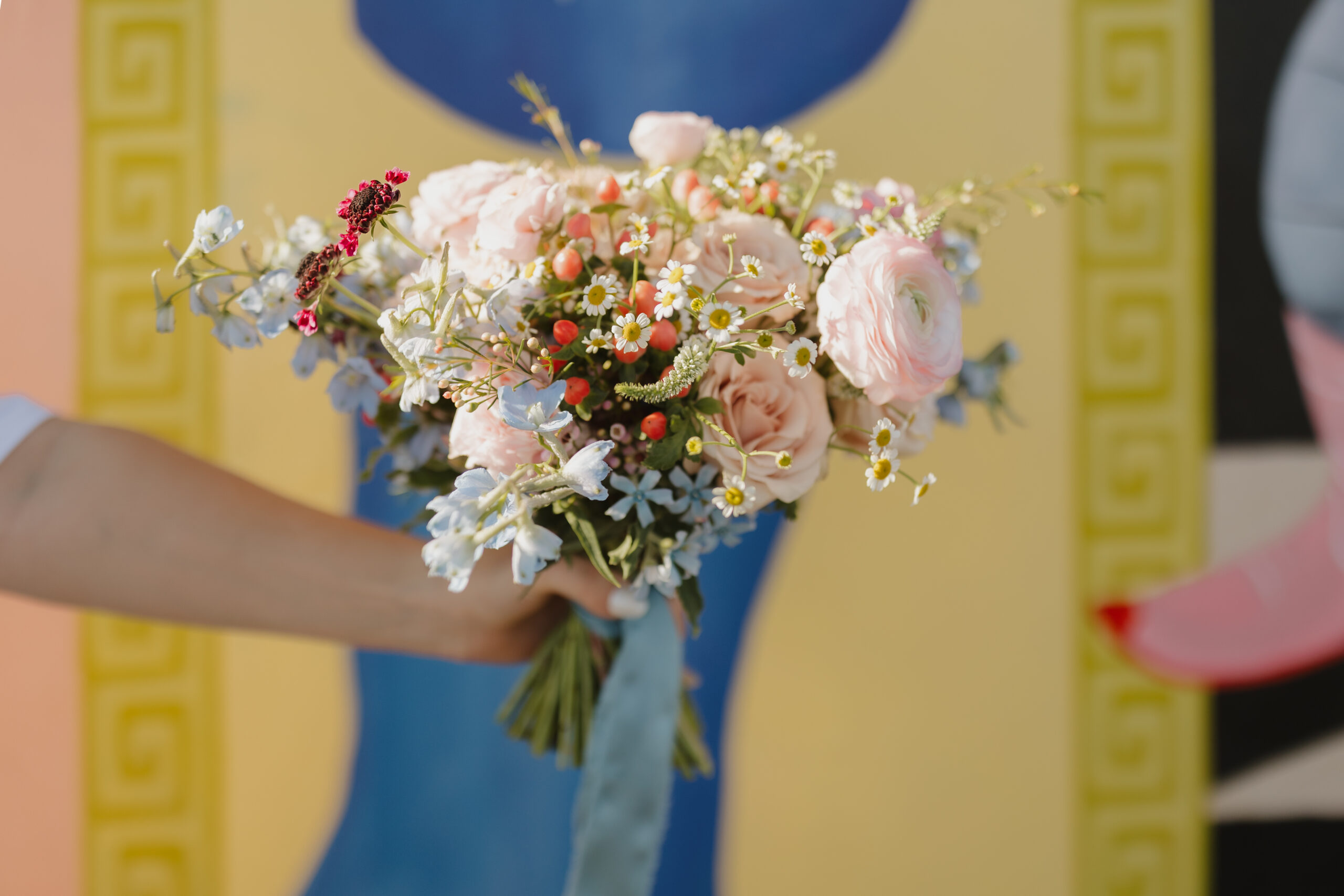 Colorful wedding bouquet