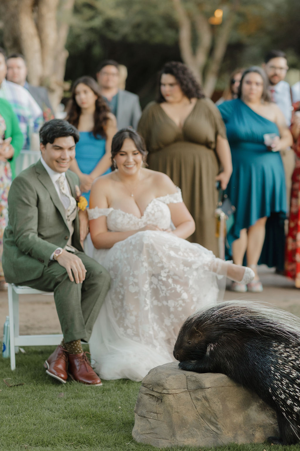 San Diego zoo wedding with animals
