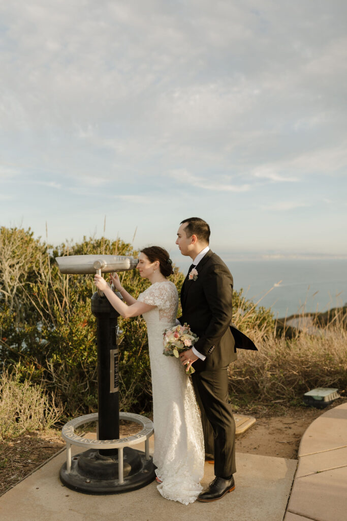 couple at their Cabrillo National Monument wedding