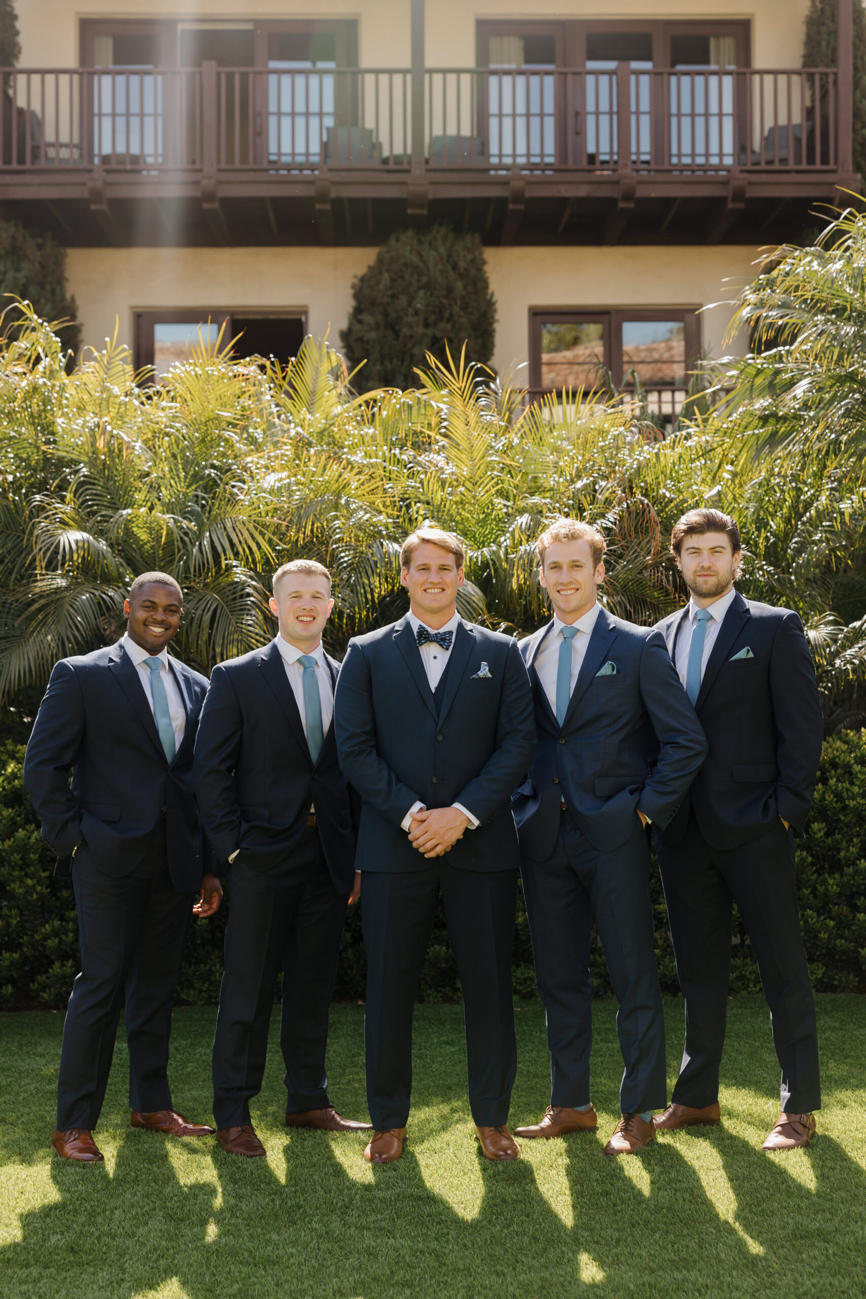 Groomsmen and groom 
